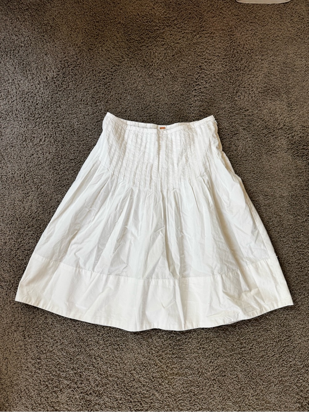 Free People Women’s White A-Line Midi Skirt